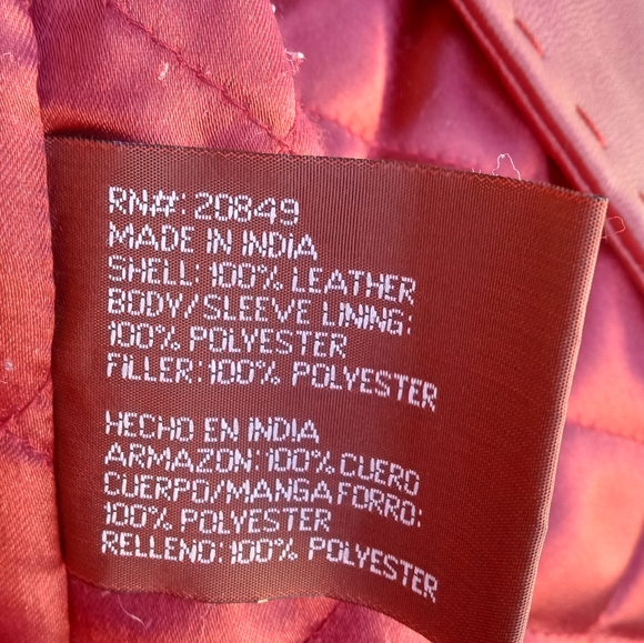 SOLD Vintage Brick Red Leather Coat - Picture 7 of 9